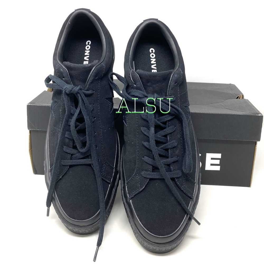 Converse One Star Suede Low Top Black Men Sneakers - Picture 4 of 9